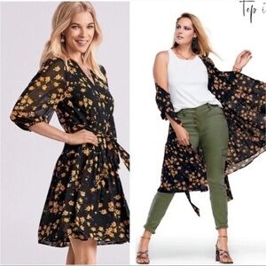 CAbi Debut Wrap Dress in Fiesta Floral (Style 5945), Size S